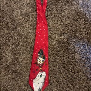 Dr. Seuss Red Tie with Grinch design